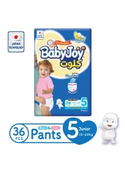 Baby Joy Cullote Diaper Pants Junior Size 5 12-18kg Jumbo Pack 36 Pants
