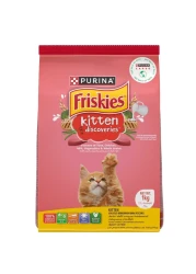 Purina Friskies Kitten Food Discoveries Flavours of Tuna, Chicken, Milk, Vegetables and Whole Grains Cat Food, 1kg