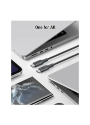 أنكر بايو-بيسد كابل USB-C إلى USB-C لمزامنة البيانات والشحن - أسود 3 قدم