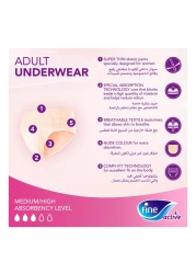 Fine Active Female Postpartum Diapers Medium Size Pack Of 12 Pull-Ups