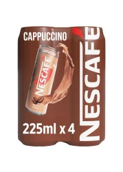 Nescafe Cappuccino Coffee Drink, 225ml Pack of 4