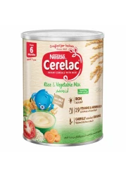 Nestle Cerelac Infant Cereal Tin, Rice and Vegetable Mix, from 6 Months, 350g