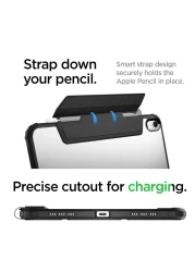 سبيغن الترا هايبرد برو حافظة مع حامل أقلام لجهاز آبل آي باد 10.9 بوصة (2022) - أسود