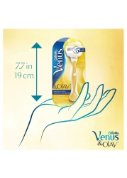 جيليت فينوس و أولاي موس حلاقة للنساء مع شفرات إعادة التعبئة 4 قطع بيضاء