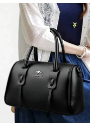 حقيبة يد من الجلد الطبيعي اللين للسيدات، حقيبة كتف قديمة فاخرة، حقيبة يد سعة كبيرة للسيدات، حقيبة واضحة الجما