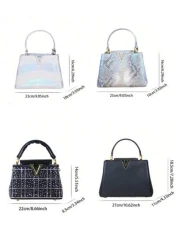 Luxury Lady Handbag 2025 Fashionable High End Women s Handbag Himalayan Rainbow Gradient Snake Skin Pattern Handbag Tote Shoulder Bag Ideal Gift