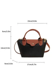 حقيبة كتف كاجوال من النايلون للنساء، حقيبة يد شكل مقلوب