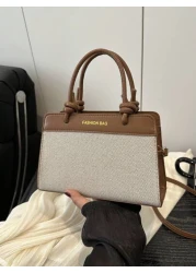 Simple Commuter Bag Color Block Handbag For Women New Fashion Large Capacity Shoulder Messenger Bag Stylish Best Mothers Day Gifts Women