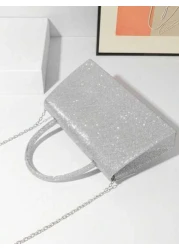Glitter Bowkont Decorate Purse With Top Handle Evening Bag Black Crossbody Bags Wedding Party Shoulder Bag