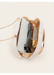 Evening Bag Clutch Purses For Women Ladies Party Bag Exquisite Hardware Handle Buckle Acrylic Bag Bag Bridal Wedding Purse For Ladies Bag Metal Chain Bag Versatile Handheld Bag Cocktail Party Wedding