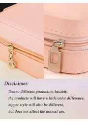 1pc Portable Jewelry Case Small Jewelry Boxes For Women Simple Home Jewelry Organizer Travel Organizer Fine Mini Storage Box For Travel Jewelry Zipper Case For Earrings Rings Necklaces Bracelets Porta