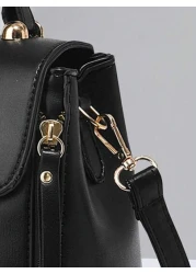 PLANEE Lightweight Business Clamshell Square Bag With Top Handle Shoulder Small Bag Fashionable Crossbody Bag High End Solid Color Small Square Bag Classic Versatile Commuter Small Bag Ideal For Offic