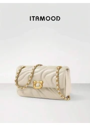 ITAMOOD Luxury Designer Lightweight Business Casual Large Capacity Square Bag Chic Microfiber Leather Cream White Purse Teacher Gifts