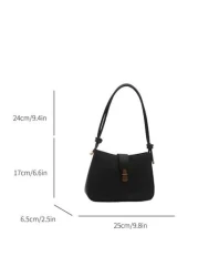 1pc Women s Minimalist All Match Underarm Bag High End Fashion Retro Large Capacity Petite Square Handbag Lightweight Casual Shoulder Tote Bag Suitable For Outing Shopping Gift
