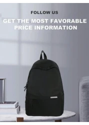 peach tree 1pc Fashionable Casual Men s Backpack Solid Color Adjustable Shoulder Strap Large Capacity Zipper Closure Nylon Waterproof Simple Stylish Design Suitable For Sport Travel Peach Tree Brand C