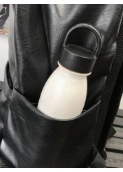 PU Waterproof Large Capacity Backpack Suitable For School Travel Laptop Cartoon Camo Pattern Fashion Casual Business Hiking Outdoor Multi Function Bag Black Great Gift For Father Boyfriend Backpack Fo