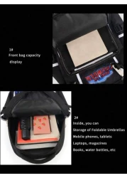 Disney Graphic Simple Letter Print Lightweight Oxford Cloth Backpack Large Capacity Laptop Bag Travel Rucksack Adjustable Straps Multi Compartment College Style Suitable For Students Summer