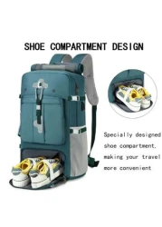 Spacious Lightweight Travel Backpack Hiking Backpack With Wet Dry Separation Outdoor Hiking Backpack With USB Multi Function Water Resistant Contrast Color Backpack Luggage Backpack For School And Tra