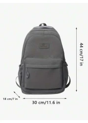 حقيبة ظهر سعة عالية للمراهقين ، حقيبة مدرسية كاجوال من النايلون مع حزام قابل للتعديل ، أغلاق بسوستة ، بطانة من