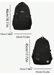 Large Capacity Men s Backpack Stylish And Simple With Multiple Pockets Suitable For Students Versatile Letter Print Commuting Unisex