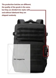 حقيبة ظهر خارجية متعددة الجيوب للرجال، يمكن أن تستوعب حقيبة كمبيوتر 15.6 بوصة، حقيبة مدرسية خفيفة الوزن، حقيبة