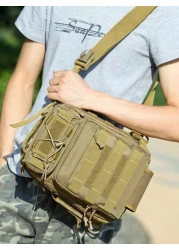 1 New Men 10L Multi Function Tactical Chest Bag Suitable For Fishing Cycling Running Hiking Beach And Other Outdoor Activities Convertible Crossbody Shoulder Chest And Handbag Styles