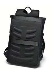 peach tree Large Capacity Business Backpack Travel Backpack School Backpack Laptop Backpack PU Leather Streamlined Fashion Suitable For Back To School And Travel Black Outdoor Multi Function Leisure B