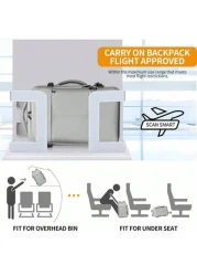 Clevn Kare Large Multi Compartment Travel Backpack Space Saving Design Fabric Carry On Friendly Suitable For Weekend Getaways Camping And Laptop Storage Compression System Dual Handle Backpack