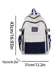 New Fashionable Large Capacity Color Blocking Versatile Large Capacity Backpack Korean Version Multi Pocket Commuting Backpack
