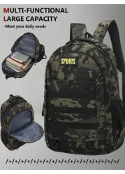 Camouflage Tactical Backpack Men Purse Can Hold 15 6 Inch Computer Bag Lightweight School Bag Large Capacity Travel Bag Commuter Convenient Day Bag Multifunctional Book Bag For Students Junior High Sc