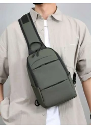 New Men s Breast Bag Large Capacity Personalized Long Distance Riding Bag For Work Commuting Fashion Shoulder Bag