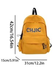 New Fashionable Contrasting Letter Print Backpack With Unique Design For Students Large Capacity Campus Backpack Commuting Backpack Nylon