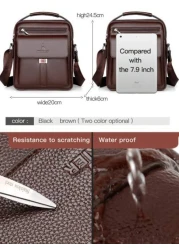 1pc Men s Shoulder Crossbody Waist Hand Chest Bag PU Water Proof Wear Resistant Material With Large Capacity Pockets Adjustable Strap Convenient And Portable New Fashionable Business Bag Ideal Gift Si