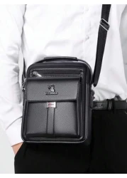 2pcs Men Shoulder Bags Set 1 Messenger Bag 1 Crossbody Bag PU Leather Material Multi Pocket High Capacity Adjustable Strap Portable New Business Style Vintage Minimalist Fashion Bag Suitable For Offic