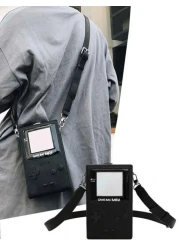 peach tree حقيبة جلد صناعي للكتف يومية، حقيبة كتف لوحدة التحكم في الألعاب، حقيبة صدر خفيفة الوزن للرجال، حقيبة رسو