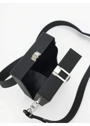 peach tree حقيبة رجالية مربعة الشكل، حقيبة كروس بودي، حقيبة كتف، حقيبة مربعة، حقيبة أعمال بغطاء رفرف مقاوم للماء م