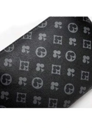 Portable Fashion Pu Leather Men Wallet Hand Bag Male Clutch Purse Large Capacity Coin Zipper Purses Money Bag Wash Bag Toiletry Bag Handbag For University Students For Outdoor Travel Work And School H