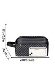 Men s Clutch Wallet Handheld Anti Theft Phone Pouch Wrist Strap Bag For Business Travel Grooming Storage Bag Black Floral Lightweight Portable Gift For Young Male Students Luxury Bags Pillow Bag Men