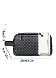 saroxi حافظة يد/معصم ذات سعة كبيرة للرجال، موضة عصرية للسفر والرحلات الخارجية، تخزين كبير محمول، بتصميم بسيط وأن