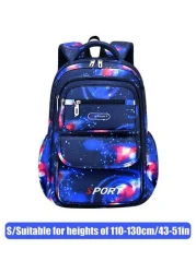 1pc School Backpack Boys Backpack Student Children Backpack Outdoor Travel Bag Starry Sky Printed Backpack Large Capacity Multi Pocket Backpack Laptop Backpack Nylon Material Suitable For Teenagers Yo