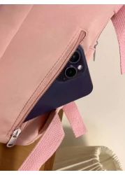 1 Pc Back To School Classic Basic High Capacity School Bag With Laptop Compartment Backpack Purse Solid Color Sports Bag Premium Nylon School Backpack With Adjustable Strap Spacious Multiple Pockets B