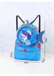 حقيبة ظهر مقاومة للماء مع فصل الجاف والرطب - مثالية لتخزين السباحة