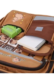 1 Pc Cute Cartoon Capybara Backpack Large Capacity Multiple Pockets Schoolbag With Adjustable Shoulder Sraps And Lightweight Design Bookbag Perfect For Students Teens And Kids For School Back To Schoo