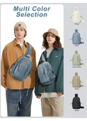 Lightweight Portable Sling Bag Large Capacity Chest Bag With USB Charging Port Multifunctional Side Bag Luxury Shoulder Bag With Multi Pockets For School Students Solid Color Waterproof Travel Crossbo