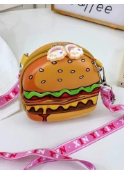 2025 New Summer Personalized Creative Quirky Cute Hamburger Bag Crossbody Bag Niche Unique Super Good Looking Small Bag