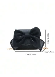 1pc Fashion Children s Bag Girl Bow Crossbody Bag Cute Princess Style Coin Purse Pu Material Magnetic Buckle Closure With A Sweet Bow Pattern Crossbody Bag Suitable For Girls To Go Shopping Attend Par