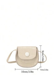 1pc Fashion Kids Children PU Leather Shoulder Bag Lovely Baby Girls Mini Chain Coin Purse Cute Princess Crossbody Bags Small Wallet