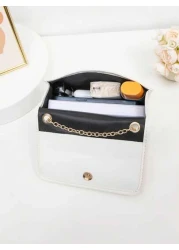 1pc Embroidered Crossbody Bag For Girls Floral Embroidery Shoulder Bag Coin Purse Chain Minimalist Crossbody Bag Suitable For Daily Use Gatherings Gift Giving An Ideal Gift Choice