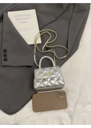 New Mini Embroidered Handbag Tiny Floral Crossbody Bag Solid Color Lipstick Pouch Coin Purse Accessories Bag