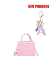 1pc Vintage Heart Quilted Handbag Casual Shoulder Crossbody Bag For Daily Use 1pc Purple Gift Pendant